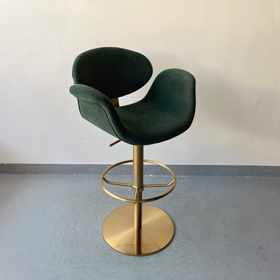 Light luxury minimalist fabric bar chair