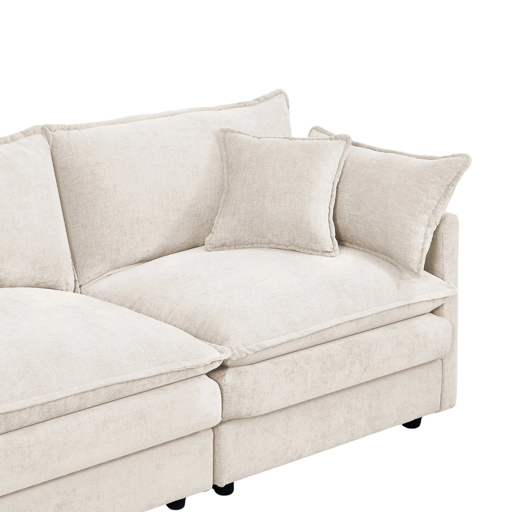 Cloud 102" Modular L-Shaped Sectional Sofa – Beige