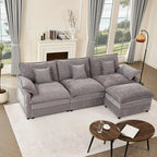 Cloud 102" Modular L-Shaped Sectional Sofa – Cloud Gray Chenille