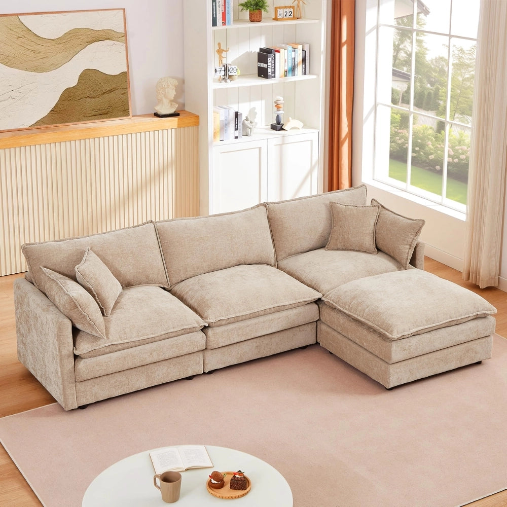 Cloud 102" Modular L-Shaped Sectional Sofa – Chenille Mocha