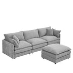Cloud 102" Modular L-Shaped Sectional Sofa – Cloud Gray Chenille