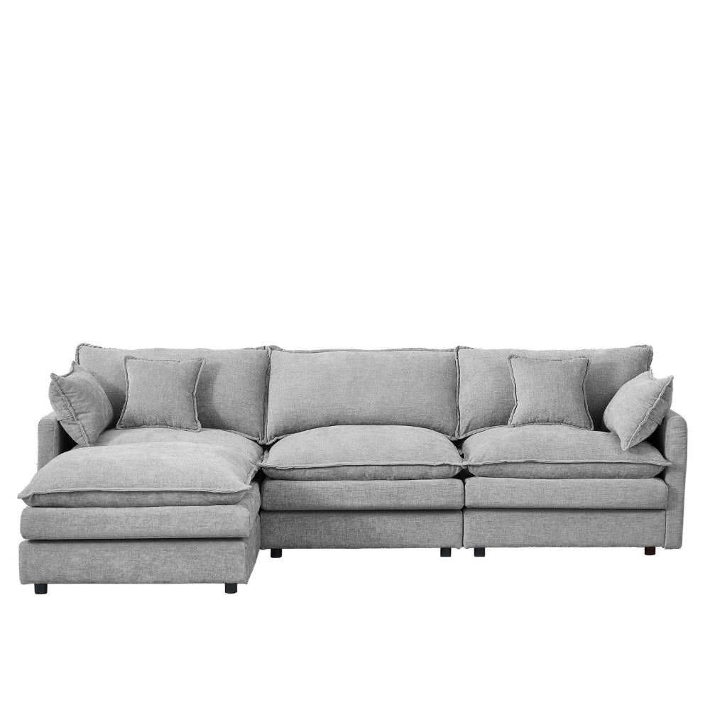 Cloud 102" Modular L-Shaped Sectional Sofa – Cloud Gray Chenille