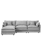 Cloud 102" Modular L-Shaped Sectional Sofa – Cloud Gray Chenille