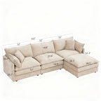 Cloud 102" Modular L-Shaped Sectional Sofa – Chenille Mocha