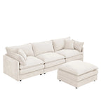 Cloud 102" Modular L-Shaped Sectional Sofa – Beige