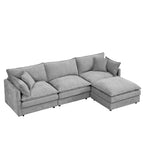 Cloud 102" Modular L-Shaped Sectional Sofa – Cloud Gray Chenille