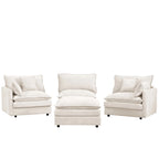 Cloud 102" Modular L-Shaped Sectional Sofa – Beige