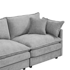 Cloud 102" Modular L-Shaped Sectional Sofa – Cloud Gray Chenille