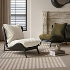 Italian Minimalist Lounge Chair, Nordic Style Single Chair for Living Room and Balcony