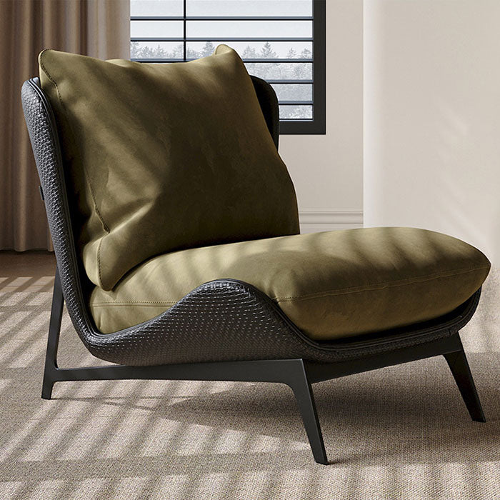Italian Minimalist Lounge Chair, Nordic Style Single Chair for Living Room and Balcony