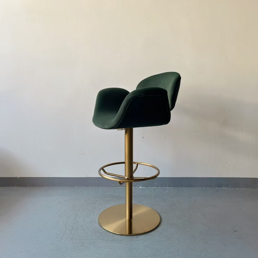 Light luxury minimalist fabric bar chair