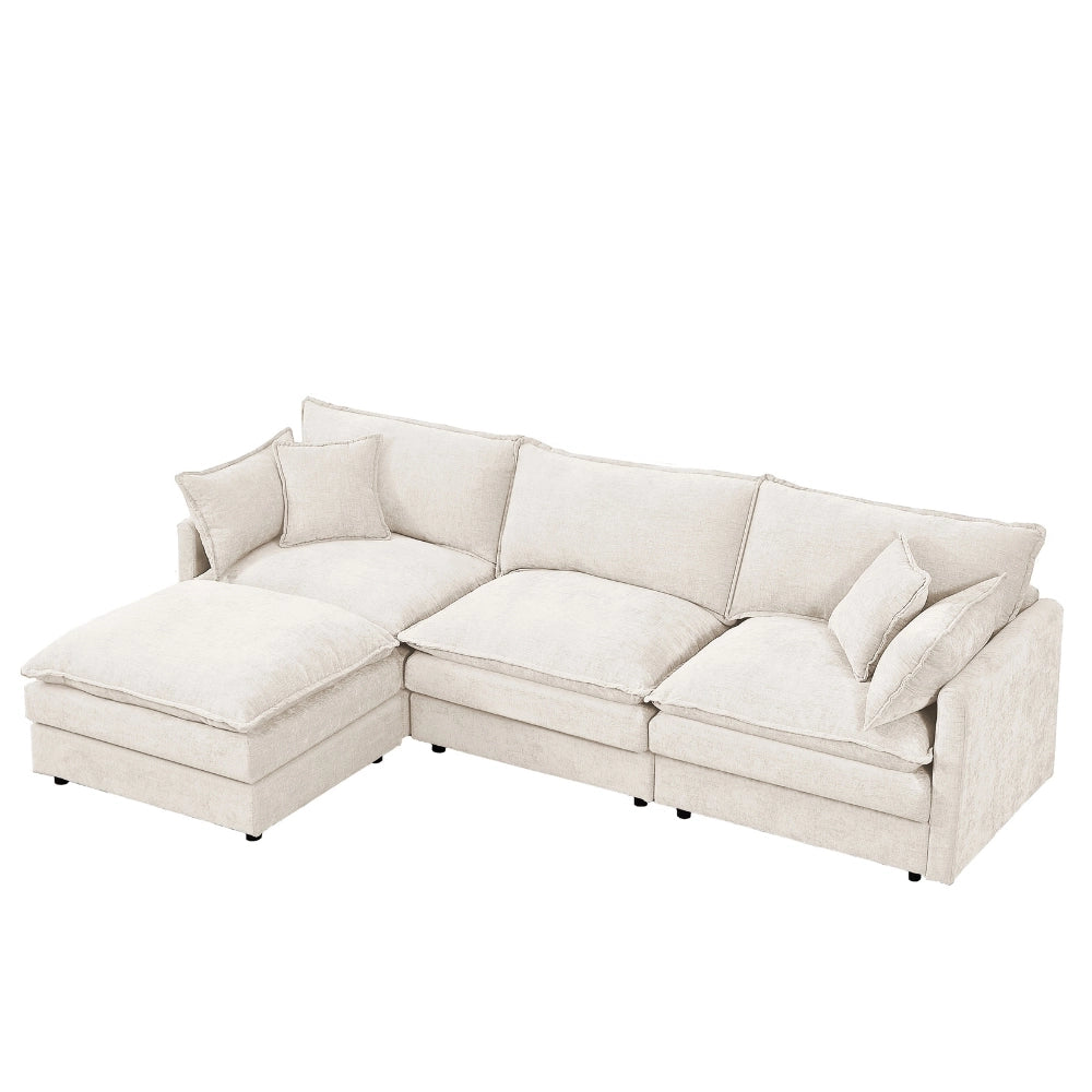 Cloud 102" Modular L-Shaped Sectional Sofa – Beige