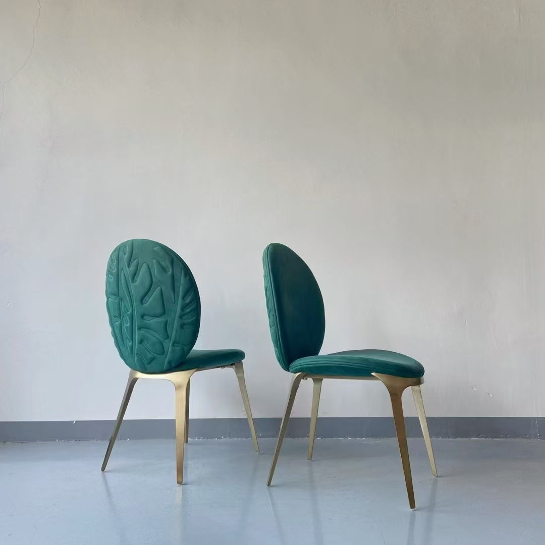 Light Luxury Modern Designer Stainless Steel Dining Chair