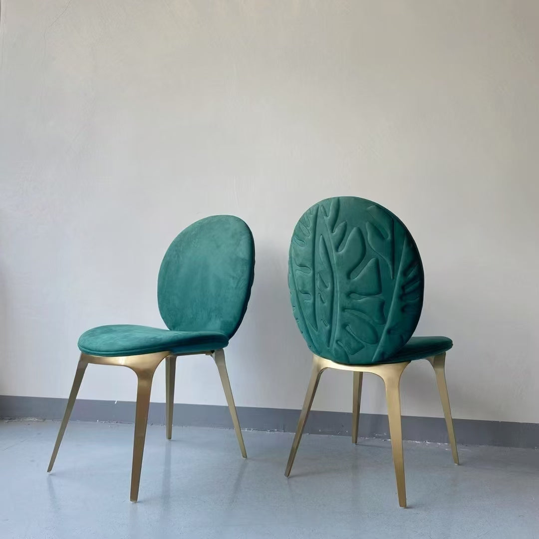 Light Luxury Modern Designer Stainless Steel Dining Chair