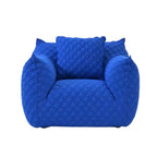 Modern blue fluffy lounge chair