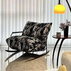 Mid-century Modern Rocking Chair | Retro Style, Solid Wood & Velvet Comfort