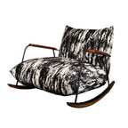 Mid-century Modern Rocking Chair | Retro Style, Solid Wood & Velvet Comfort