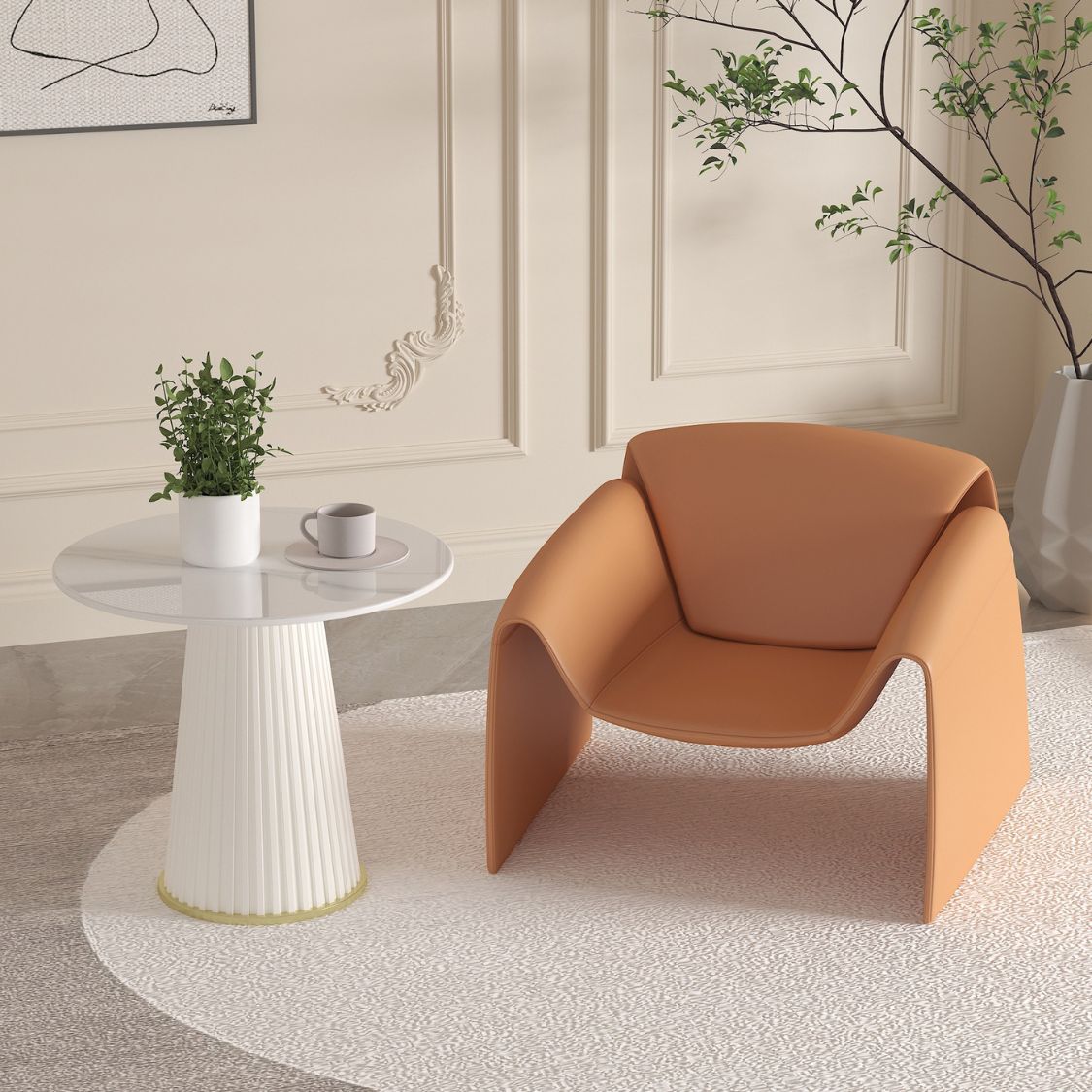 Nordic modern leisure legless crab chair