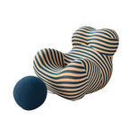 Shaped Single Couch with Round Ottoman