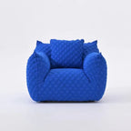 Modern blue fluffy lounge chair