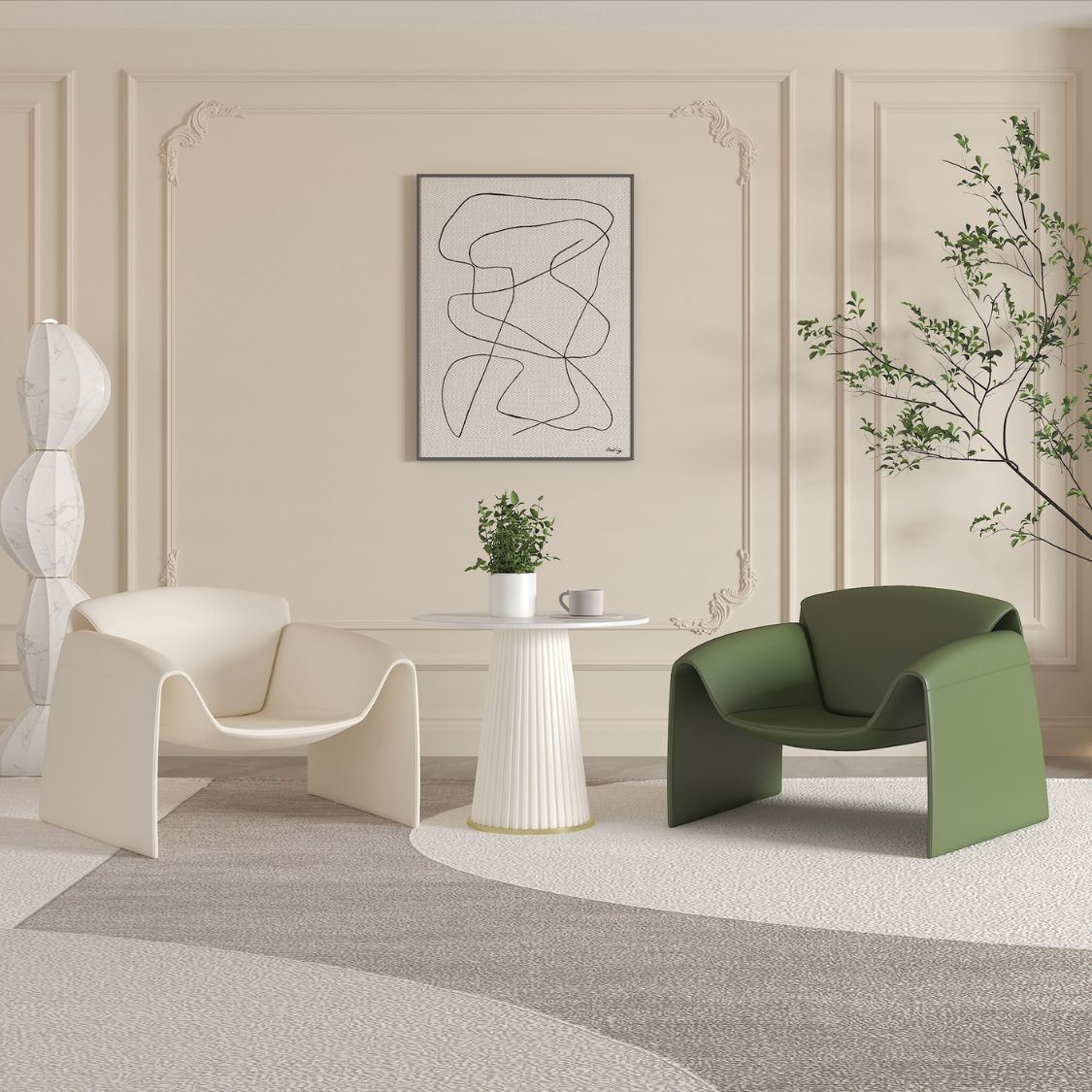 Nordic modern leisure legless crab chair