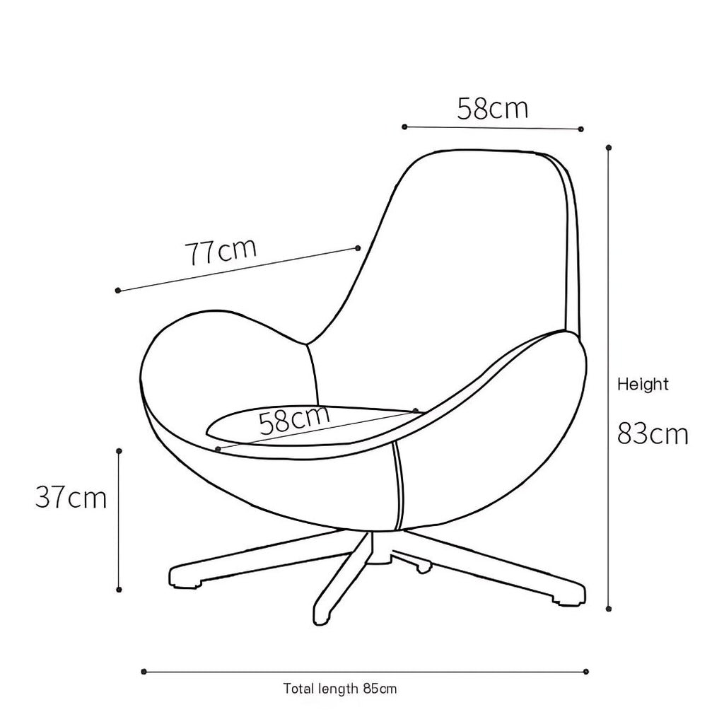 Metal frame sponge cushion living room single sofa chair