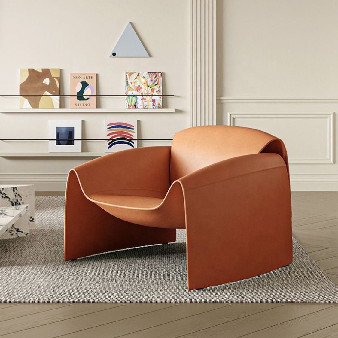 Nordic modern leisure legless crab chair