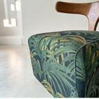 Elegant European Nordic Style | Solid Wood & Leather Accent Lounge Chairs