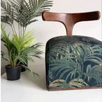 Elegant European Nordic Style | Solid Wood & Leather Accent Lounge Chairs