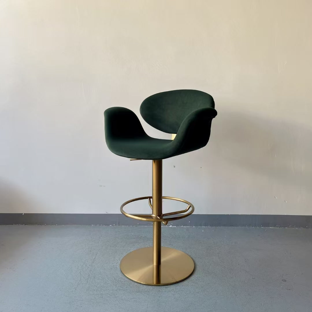 Light luxury minimalist fabric bar chair