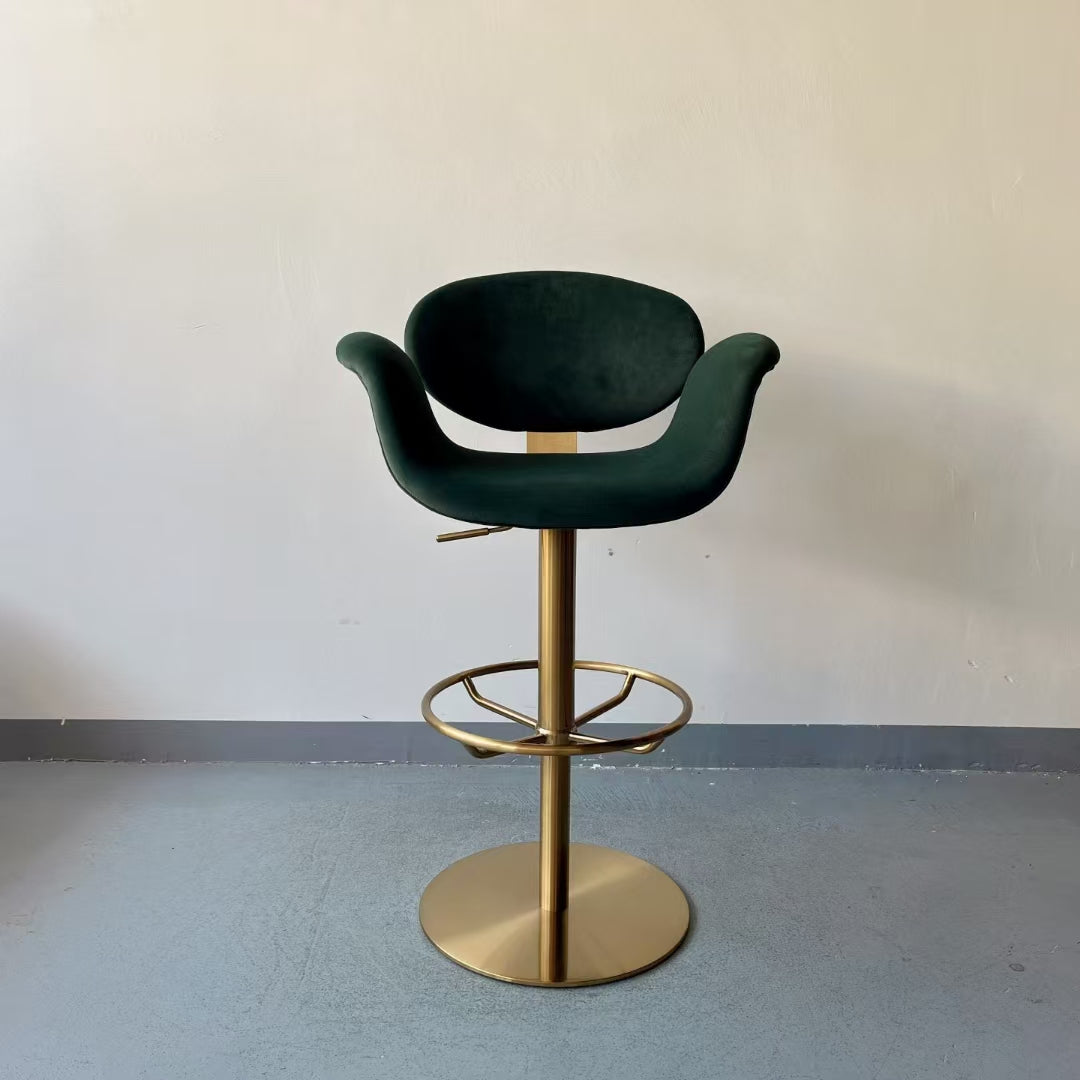 Light luxury minimalist fabric bar chair