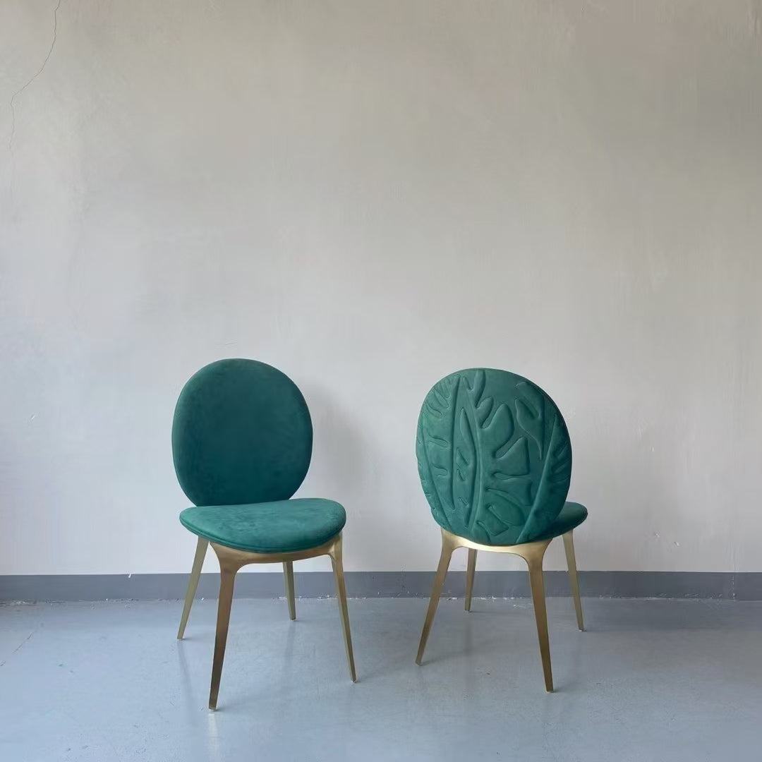 Light Luxury Modern Designer Stainless Steel Dining Chair