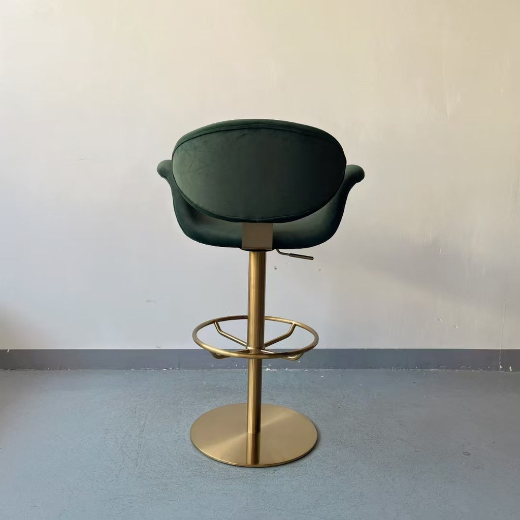 Light luxury minimalist fabric bar chair