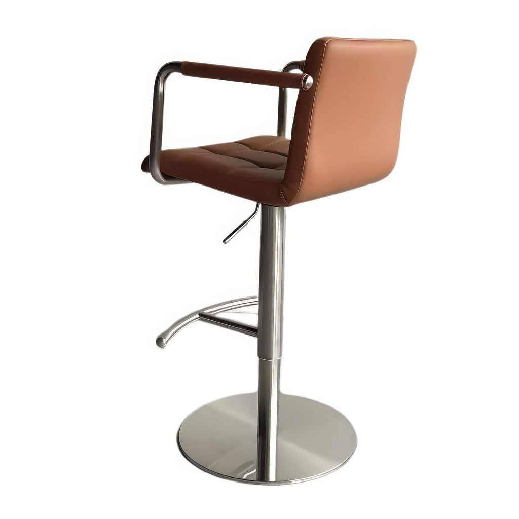 Modern Design Adjustable Bar Chair with Leather Upholstery