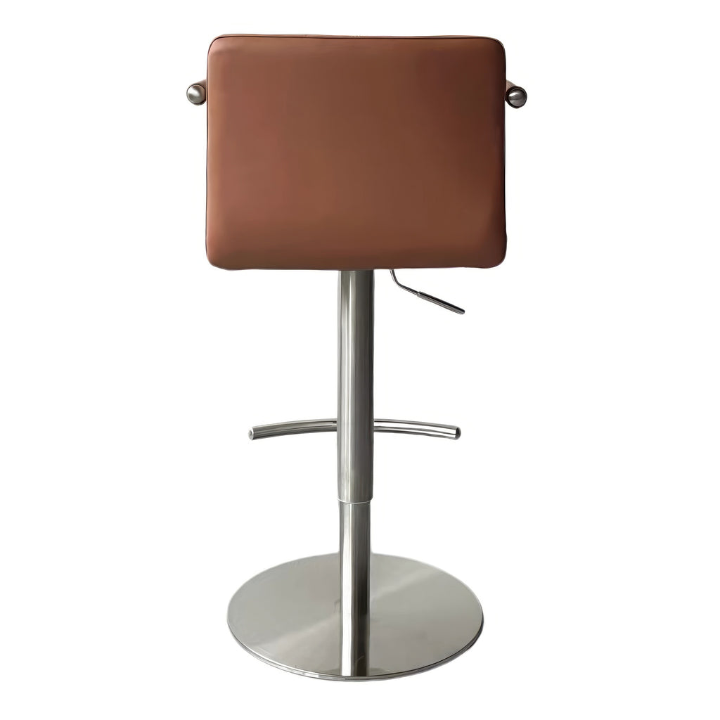 Modern Design Adjustable Bar Chair with Leather Upholstery