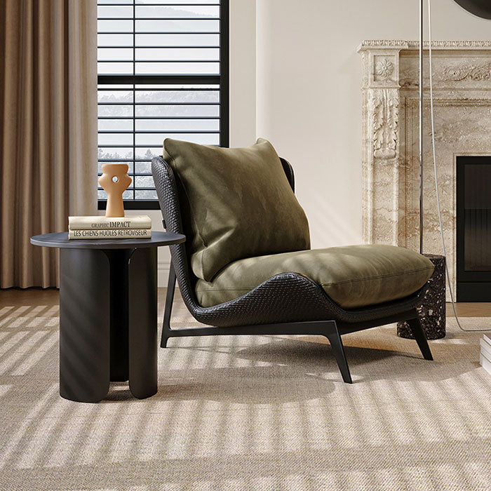 Italian Minimalist Lounge Chair, Nordic Style Single Chair for Living Room and Balcony