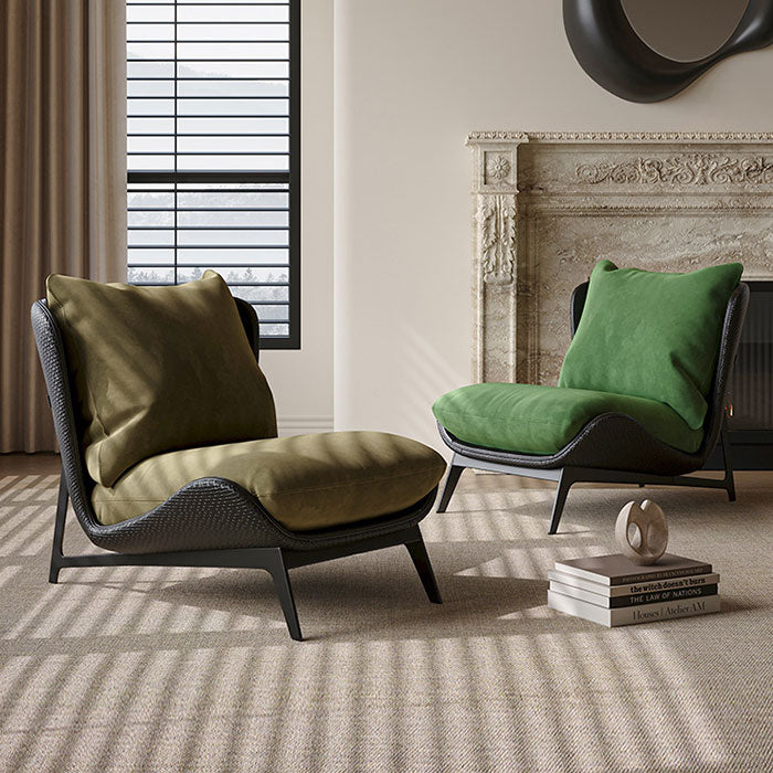 Italian Minimalist Lounge Chair, Nordic Style Single Chair for Living Room and Balcony