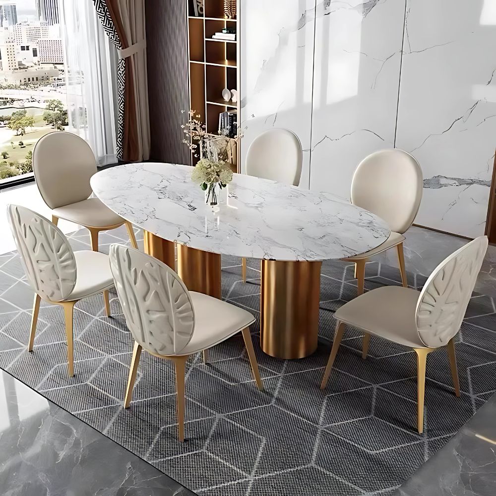 Light Luxury Modern Designer Stainless Steel Dining Chair