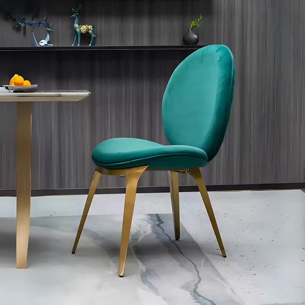 Light Luxury Modern Designer Stainless Steel Dining Chair