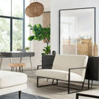 Luxe Off White Boucle & Black Chair