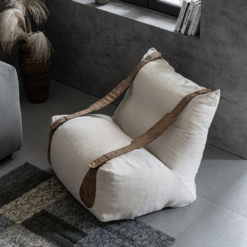 Strap-Back Minimalist Bean Bag Chair