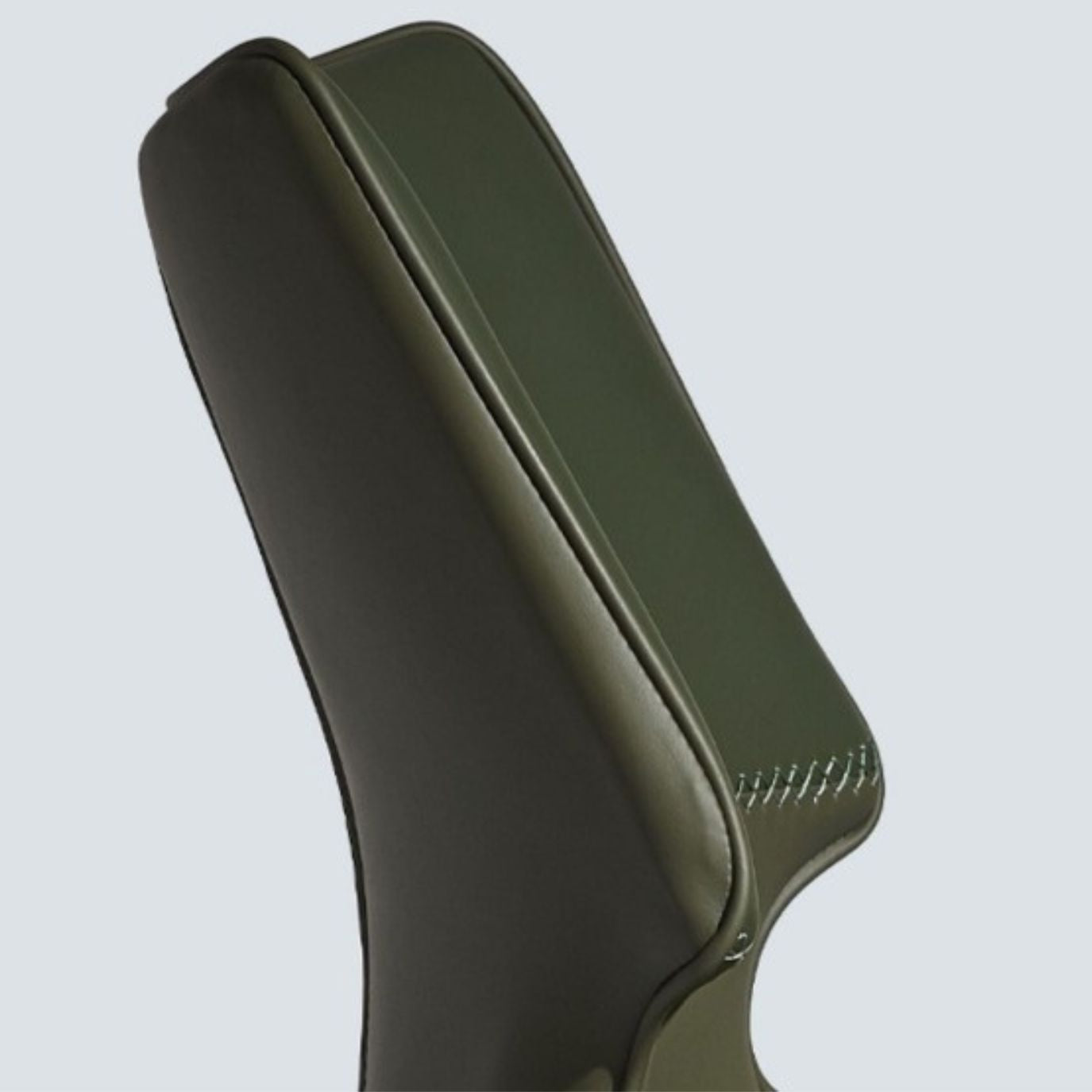 Light luxury metal backrest stool saddle leather dining chair