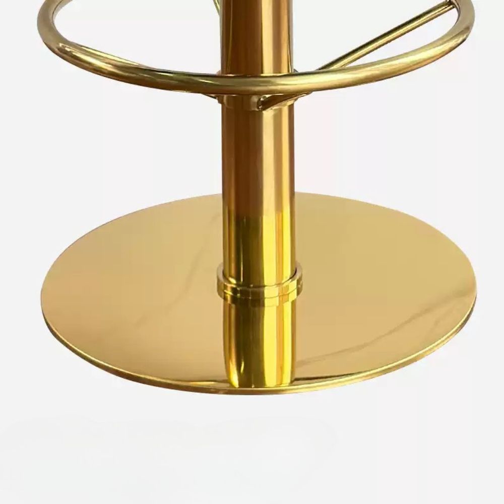 Luxury Adjustable Swivel Bar Stool Stainless Steel Velvet Chair