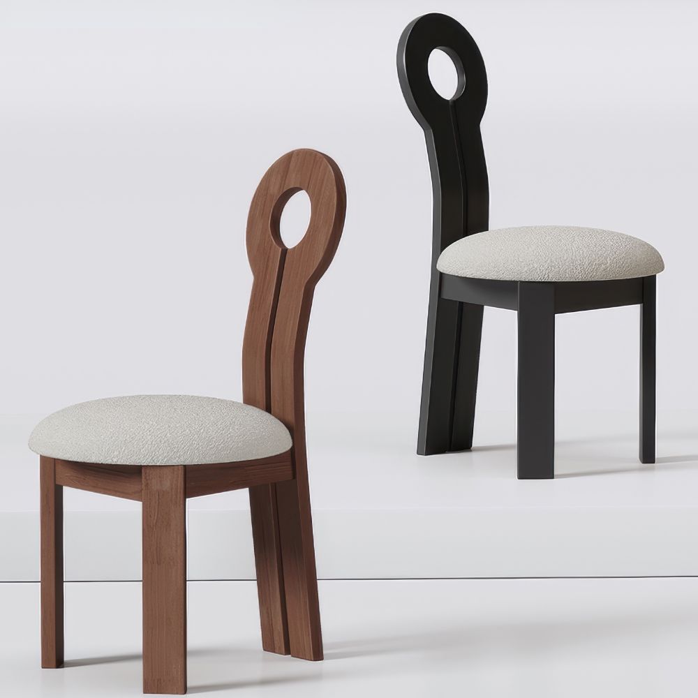 Set of 2 | Retro French Dining Chair – Solid Wood Keyhole Style