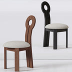 Set of 2 | Retro French Dining Chair – Solid Wood Keyhole Style