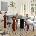 Set of 2 | Retro French Dining Chair – Solid Wood Keyhole Style