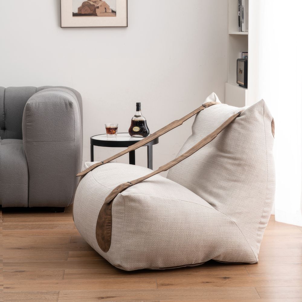 Strap-Back Minimalist Bean Bag Chair