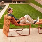 Patio Rope Lounge Chair – Outdoor Rattan Leisure Chair