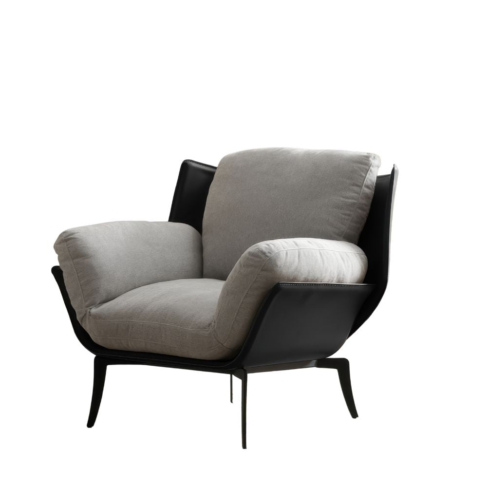 Italian minimalist lounge chair — a comfortable single-seat sofa.