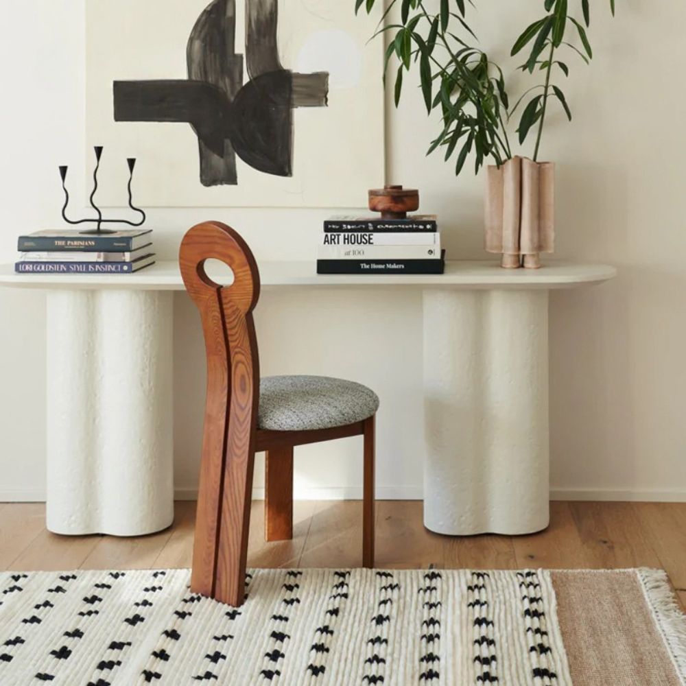 Set of 2 | Retro French Dining Chair – Solid Wood Keyhole Style